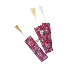 Load image into Gallery viewer, Handmade Block Printed Fabric Bookmarks with Tassel, Ethically Handmade in India