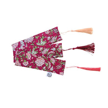 Load image into Gallery viewer, Handmade Block Printed Fabric Bookmarks with Tassel, Ethically Handmade in India