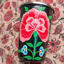 Load image into Gallery viewer, Hand-Painted Stainless Steel Tumblers, Food Safe, Kashmiri Hand Painted 400ml Drinking Cups
