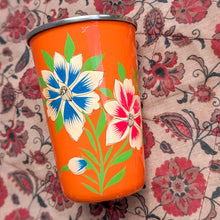 Load image into Gallery viewer, Hand-Painted Stainless Steel Tumblers, Food Safe, Kashmiri Hand Painted 400ml Drinking Cups