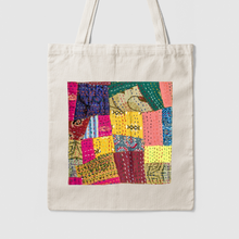 Load image into Gallery viewer, Sari patchwork cotton tote bag