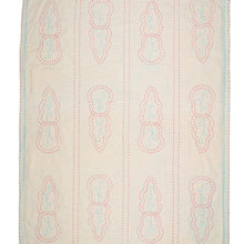Load image into Gallery viewer, Quilt with embroidered pattern on a white background