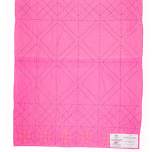 Load image into Gallery viewer, Pink quilt with diamond pattern on a white background