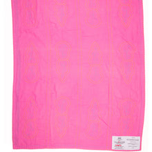 Load image into Gallery viewer, Pink blanket with a pattern on a white background