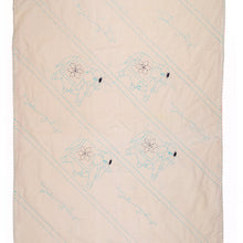 Load image into Gallery viewer, Beige quilt with embroidered patterns on a white background