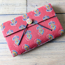 Load image into Gallery viewer, Eco Friendly Upcycled Fabric Journals with Elastic Flap Close, Fair Trade Stationery Ethically Handmade in India