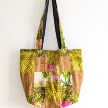 Load image into Gallery viewer, Colourful Sari Patchwork Tote Bags, Large Fair Trade Cotton Market Bags