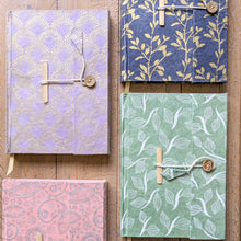 Load image into Gallery viewer, Eco Friendly Recycled Paper Notebook – A5 Fair Trade Journal with Closure