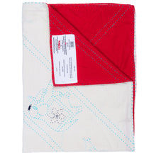 Load image into Gallery viewer, Quilt with red and white sections on a white background