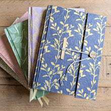 Load image into Gallery viewer, Eco Friendly Recycled Paper Notebook – A5 Fair Trade Journal with Closure