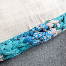 Load image into Gallery viewer, blue chunky knit cushion cover