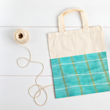 Load image into Gallery viewer, Half sari, half cotton tote bag, ethically handmade in India