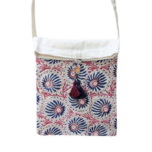 Load image into Gallery viewer, Handmade Fold-over Cotton Canvas Crossbody Sling Bag