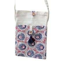 Load image into Gallery viewer, Handmade Fold-over Cotton Canvas Crossbody Sling Bag