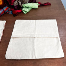 Load image into Gallery viewer, Cotton sari cushion cover with kantha stitching - Shakti.ism | शक्तिवाद