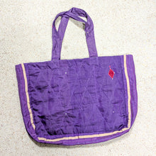 Load image into Gallery viewer, Large sari market tote bag, blue flowers