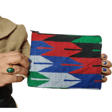 Load image into Gallery viewer, Dhaka pouch, ethically handwoven in Nepal - Shakti.ism | शक्तिवाद