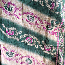 Load image into Gallery viewer, close up mini kantha blanket