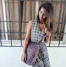 Load image into Gallery viewer, Vibrant crossbody sling handbag with knotted strap