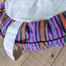 Load image into Gallery viewer, Round meditation cushion cover with strap, yoga bolster pillowcase handmade in Nepal