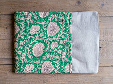 Load image into Gallery viewer, Handmade book/ e - reader sleeve with pocket, Nepali cotton - Shakti.ism | शक्तिवाद