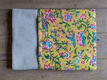 Load image into Gallery viewer, Handmade book/ e - reader sleeve with pocket, Nepali cotton - Shakti.ism | शक्तिवाद