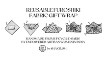 Load image into Gallery viewer, Reusable sari gift wrap, upcycled and reversible