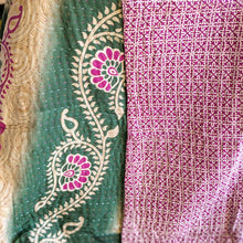 Load image into Gallery viewer, close up mini kantha blanket