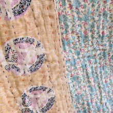 Load image into Gallery viewer, close up mini kantha quilt