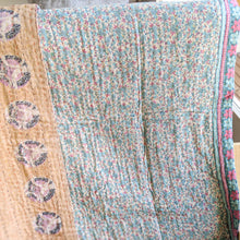 Load image into Gallery viewer, close up mini kantha quilt