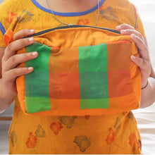 Load image into Gallery viewer, Large colourful upcycled sari box pouches