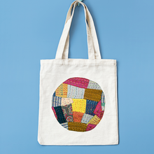 Load image into Gallery viewer, Sari patchwork cotton tote bag