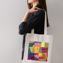 Load image into Gallery viewer, Sari patchwork cotton tote bag