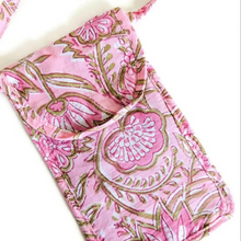 Load image into Gallery viewer, close up view of pink mobile purse