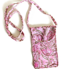 Load image into Gallery viewer, close up view of pink mobile purse