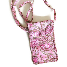 Load image into Gallery viewer, full view of pink mobile purse