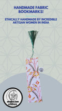 Load and play video in Gallery viewer, Block Printed Fabric Bookmarks with Tassel, Ethically Handmade in India