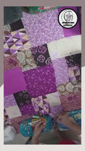 Load and play video in Gallery viewer, Reversible sari patchwork throw blanket