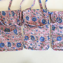 Load image into Gallery viewer, Lavender Block-Printed Crossbody Mobile Phone Cell Phone Bag With Slim Pocket