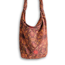 Load image into Gallery viewer, saffron satchel bag hanging against white background