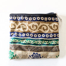 Load image into Gallery viewer, colourful sari pouch