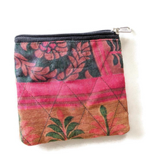 Load image into Gallery viewer, colourful sari pouch