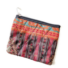 Load image into Gallery viewer, colourful sari pouch