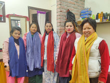 Load image into Gallery viewer, Soft cotton striped scarf, handwoven in Nepal - Shakti.ism | शक्तिवाद