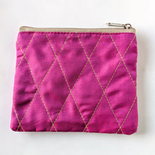 Load image into Gallery viewer, Upcycled Sari Coin Purses: Fair Trade Colourful Quilted Pouches