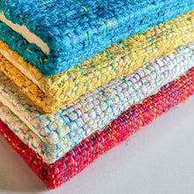 Load image into Gallery viewer, stack of woven fabric a5 notebooks