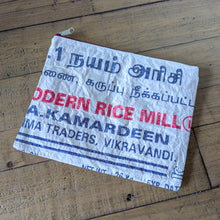 Load image into Gallery viewer, Recycled rice bag zipper pouches