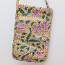 Load image into Gallery viewer, yellow block print mobile purse