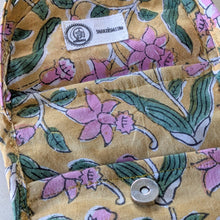 Load image into Gallery viewer, yellow block print mobile purse