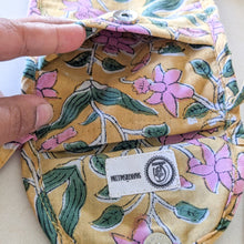 Load image into Gallery viewer, yellow block print mobile purse